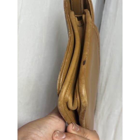 VTG Coach Tribeca Toffee/Tan Leather shoulder bag 9091 Made in USA Crossbody - Picture 13 of 16